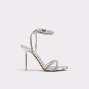 Manaelden Silver Women's Heeled Sandals