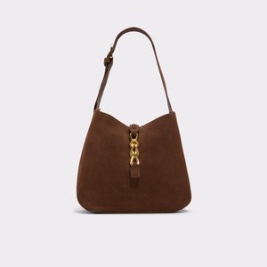 Soffiettaluxe Light Brown Leather Mixed Material Women's Shoulder Bags